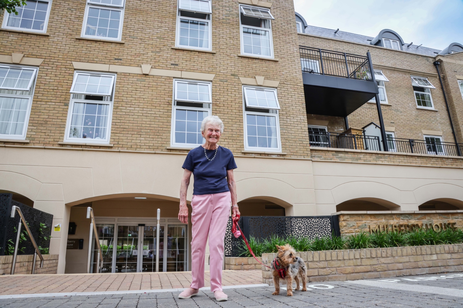 margaret outside Sailsbury apartments