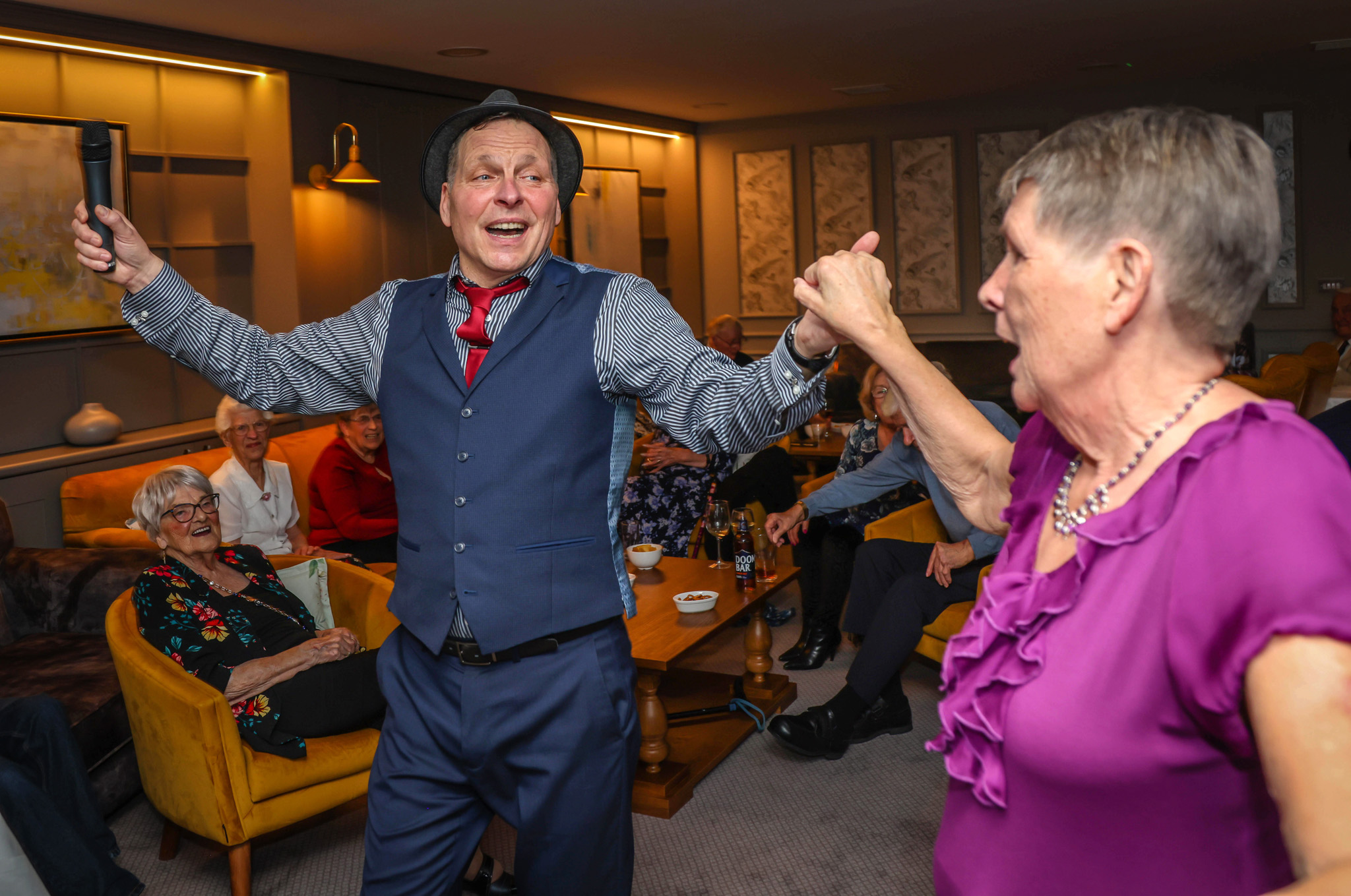 residents enjoy sinatra themed evening